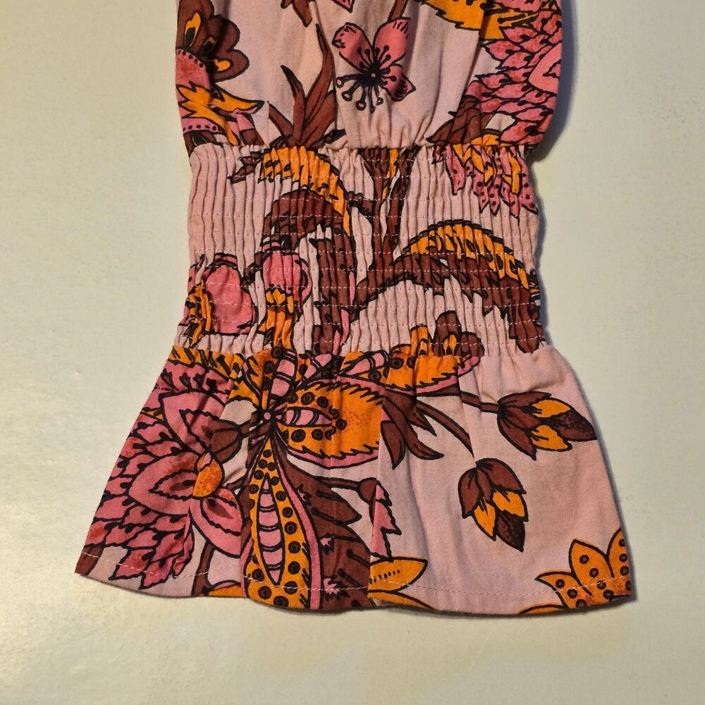 Tuckernuck Mini Dress Womens Small Pink Paisley Floral Print Sunset Chintz NWT - Picture 10 of 13